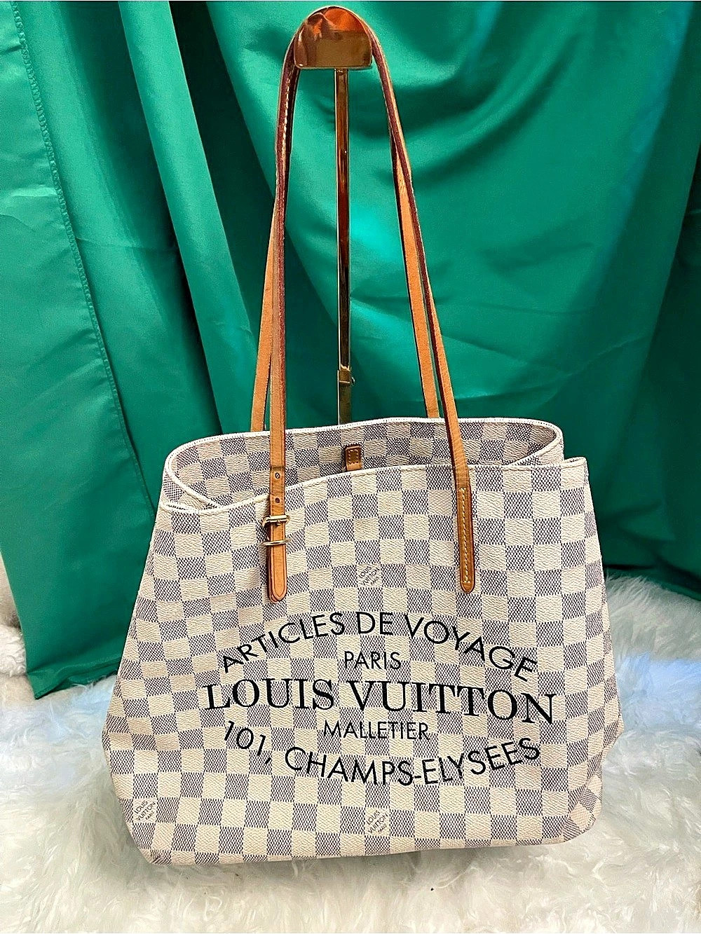 Louis Vuitton Neverfull MM Damier Azur Tote
